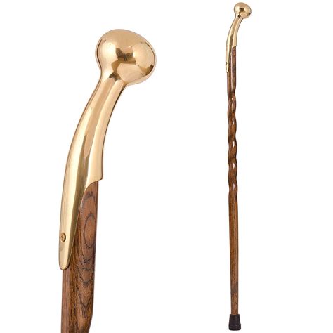 Walking Cane For Men And Women Handcrafted Of Lightweight Wood Brown