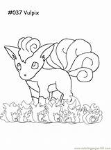 Coloring Vulpix Pokemon Characters Printable Cartoons Popular sketch template