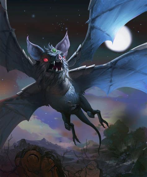 Card Corrupted Bat Mythical Creatures Art Fantasy Creatures Art