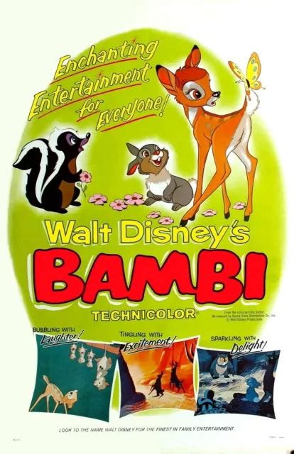 Walt Disney S Bambi Movie Poster A X Inches Picclick