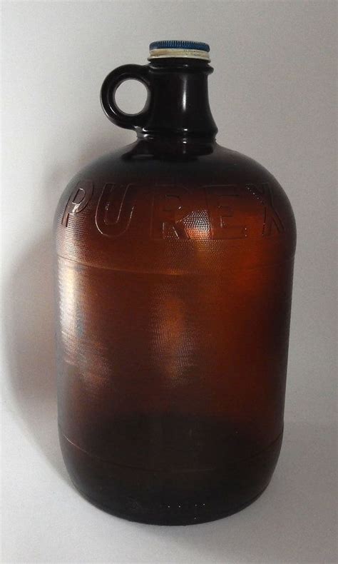 Mid Century 1940s 1950s Brown Purex Duraglas 1 Purex Glass Jug