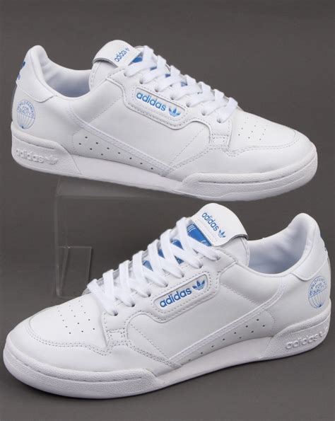 Through sport, we have the power to change lives. Adidas Continental 80 Trainers White/Blue - 80s Casual ...