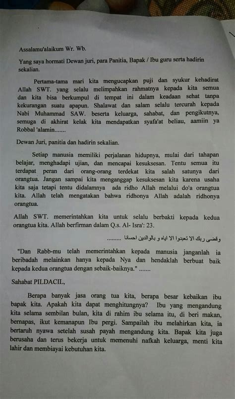 Contoh Khutbah Singkat Tentang Berbakti Kepada Orang Tua