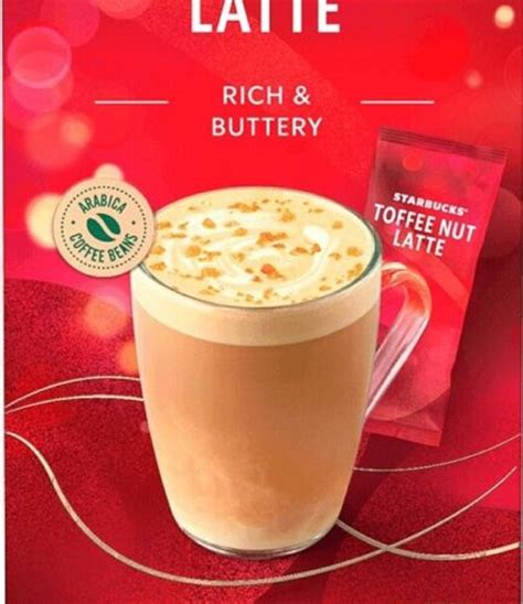 Starbucks Toffee Nut Latte Instant Coffee Premium Mix Limited Etsy