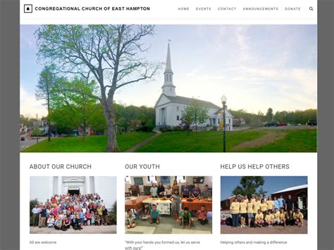 Congregational Church Of East Hampton Web Design By Dave
