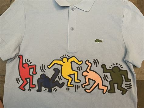 Lacoste X Mens Keith Haring Regular Fit Polo Shirt B Gem