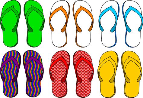 Colorful Flip Flops Clip Art At Vector Clip Art Online