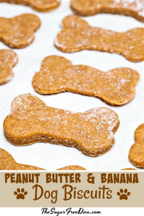 Peanut Butter And Banana Dog Biscuits The Sugar Free Diva