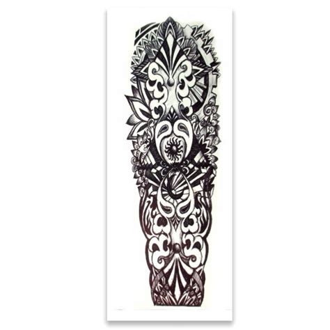 Polynesian Temporary Tattoo Sleeve Tribal Arm Waterproof Transfers Halloween Men EBay