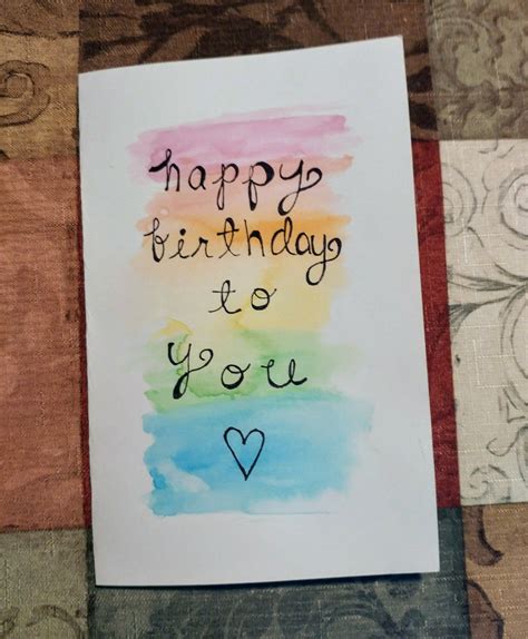 DIY watercolor birthday card :) :) | Watercolor birthday cards, Watercolor birthday, Watercolor ...
