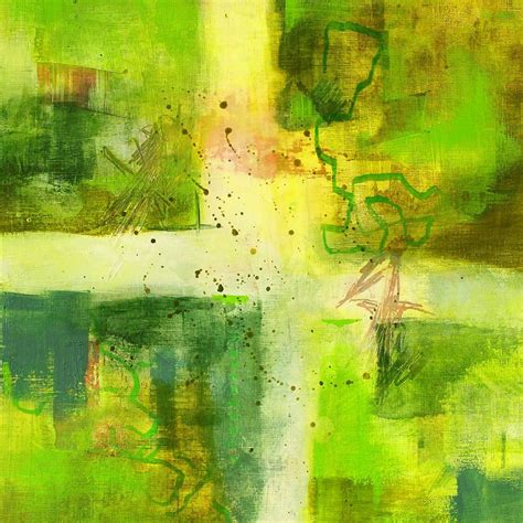 Green Light Abstract By Nancy Merkle Abstract Contemporary Abstract
