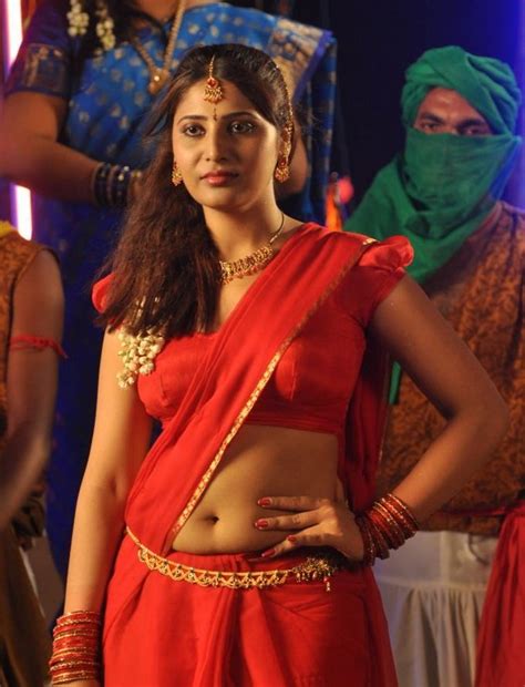 Thephotozone Tamil Actress Reshmi Hot Red Saree