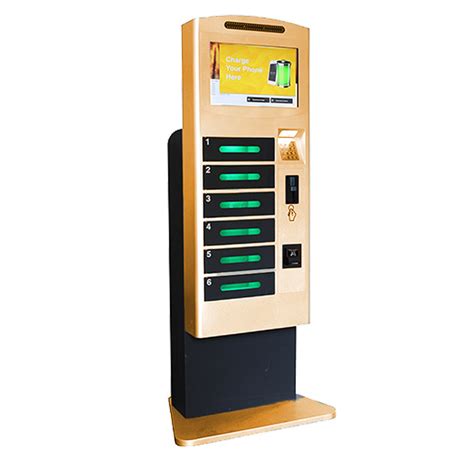 Lcd Screen Cell Phone Charging Station Locker Indoor Use With Remote