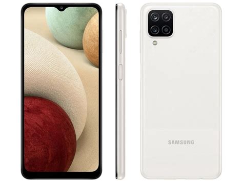 Smartphone Samsung Galaxy A12 64gb Branco 4g 4gb Ram Tela 65” Câm Quádrupla Selfie 8mp