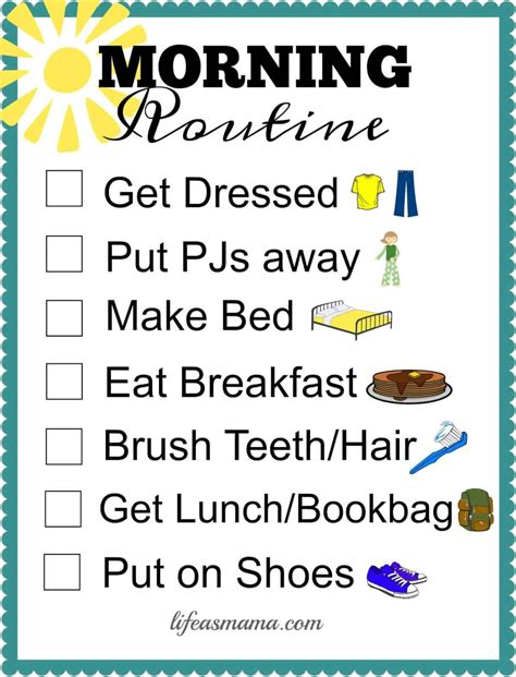 Free Printable School Routine Checklists In 2020 Morning Routine