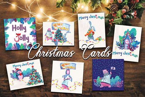 Christmas Greeting Cards By Matikaby Thehungryjpeg