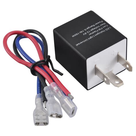 12v 3 Pin Flasher Relay W Wire For Solve Car Turn Signal Led Light