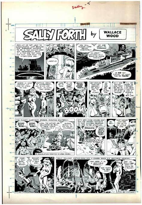 sally forth wally wood 70 s original overseas weekly production art title page 1984193580