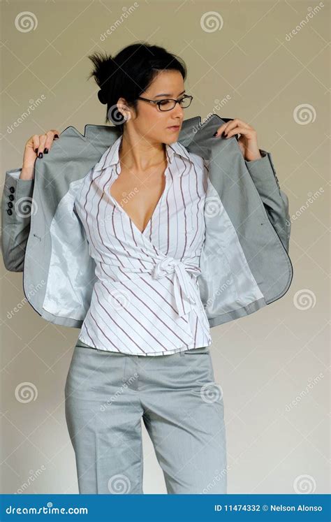 Business Woman Taking Off Suit Royalty Free Stock Image Cartoondealer