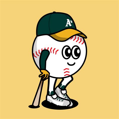 i made this little baseball dude and customized it for each team here s the a s version r