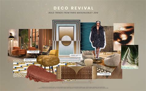 Moodboard Collection Deco Revival Interior Decor Trend For 2019 Trendbook Trend Forecasting