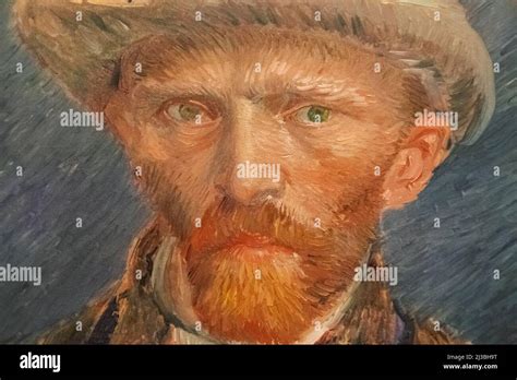 Vincent Van Gogh Self Portrait With Grey Felt Hat In Paris Dated Spring