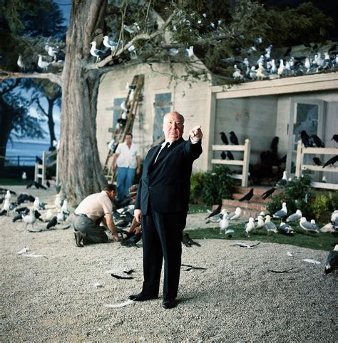 sixties alfred hitchcock on the set of the birds 1963 entertainment weekly old movies great