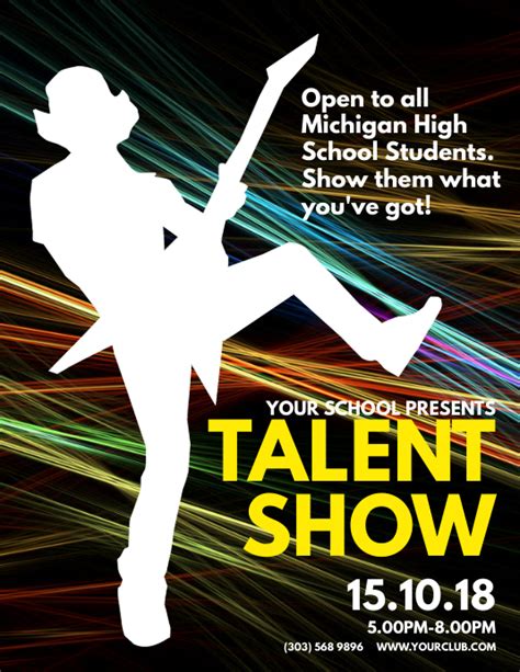 Copy Of Talent Show Flyer Template Postermywall