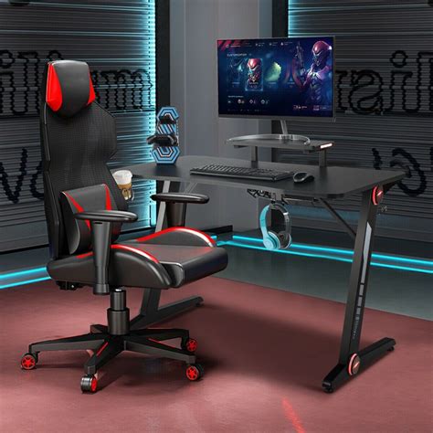 Gaming Desk Pc Computer Table With Rgb Lights In 2020 Gaming Desk Pc