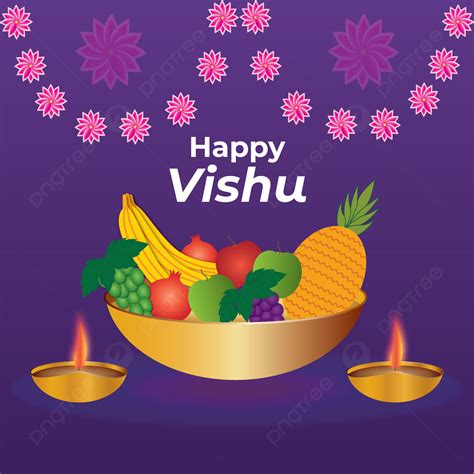 Colorful And Stylish Happy Vishu Vector Design Background Celebration