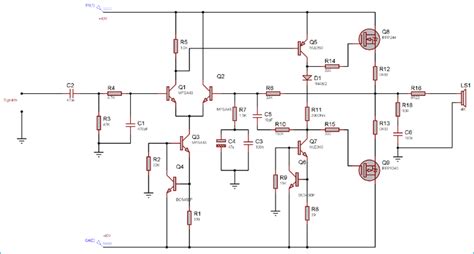 Behind this circuit is the different ways of biasing of a bipolar junction transistor. 100 Watt Power Amplifier Circuit using MOSFET