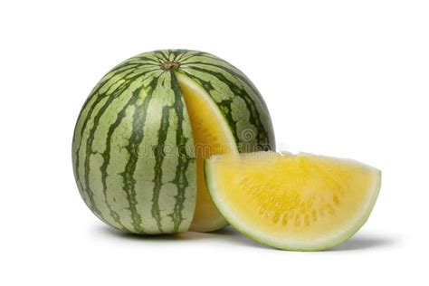 Seedless Yellow Watermelon Stock Image Image Of Slice 25671575