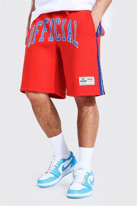 Official Basketball Jersey Shorts With Tape Boohooman Uk Hoodies Uk