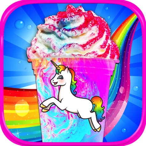 Rainbow Unicorn Milkshakes Kids Frozen Dessert Food Maker Games Free