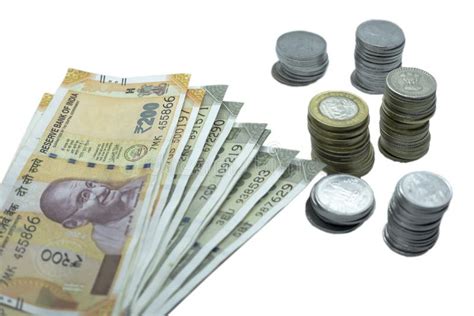 Indian Currency Rupee Notes And Coins Stock Image Image Of Fund Coin