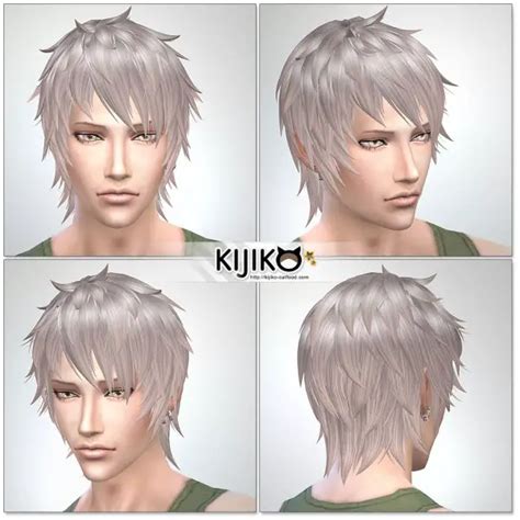 Kijiko Sims Shaggy Short Hairstyle For Him Sims 4 Hairs