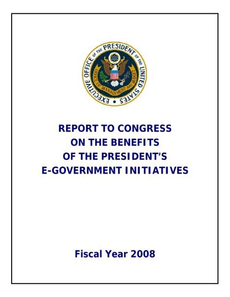 Report To Congress The White House
