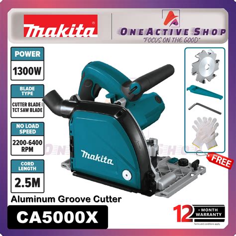 Makita Aluminum Groove Cutter 118 Mm 4 58 1300w Ca5000x 1 Year
