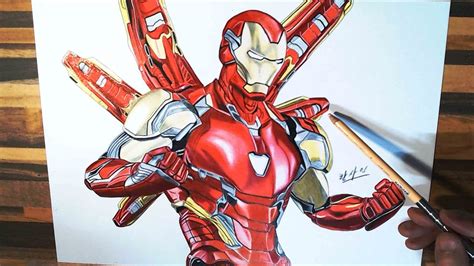 Speed Drawing Iron Manmark 85 아이언맨 마크85 그림 그리기 Youtube