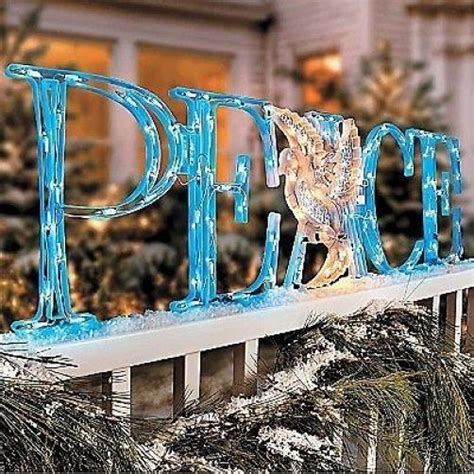 Outdoor Lighted Christmas Peace Sign 48 Long Holiday Decoration