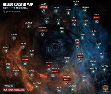 Heleus Cluster Map Mass Effect Andromeda Game