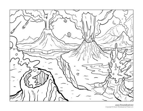 Add your own pictures and story on the blank pages. Volcano Coloring Pages | Coloring pages, Coloring book ...