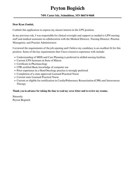 Cover Letter Template Lpn Resume Format Resume Cover - vrogue.co