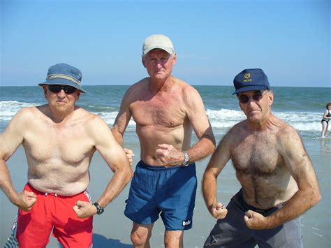 3 old men posing on beach barry brown flickr