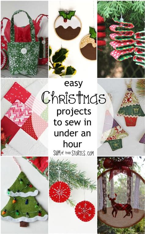 Easy Christmas Projects To Sew In Under An Hour — Sum Of Their Stories