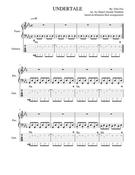 Uploaded this version as a proper version of the song. UNDERTALE - Guitar-Piano Duo Sheet music for Piano, Guitar ...