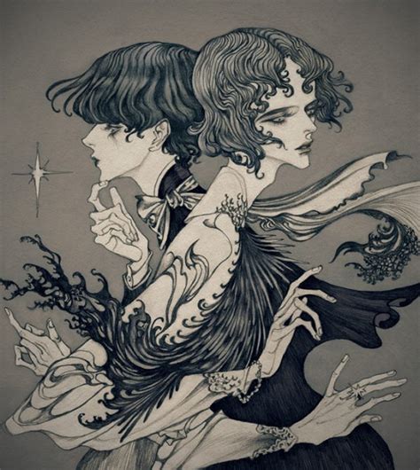 Dark Art Nouveau Inspired Illustrations By Jinnn Ego