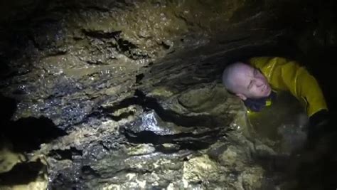 Terrifying Moment A Potholer Gets Stuck Inside Britains Lost Johns Cave As It Fills With Water