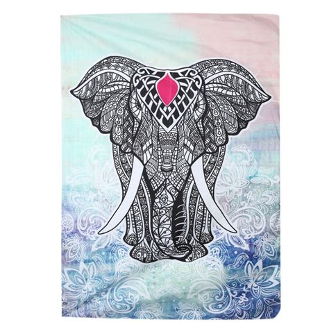 New Tapestry Beach Towels 3d Elephant Totem Print Dacron Tapestry