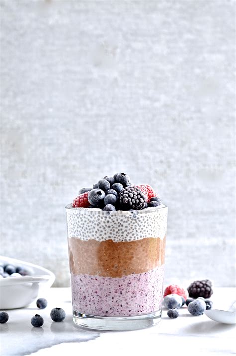 Neapolitan Chia Berry Puddings Healthy Breakfast Recipes